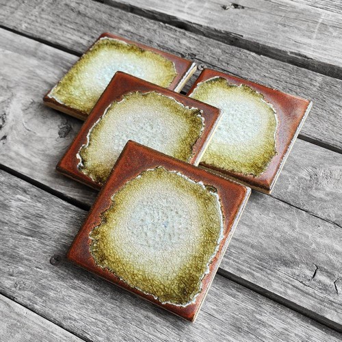 Click to view detail for KB-732 Coasters Set of 4 Ancient Copper 4x4 $45